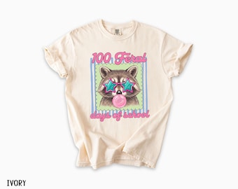 100 Days Of School Teacher Shirt One Hundredth Day Of School Celebration 100 Day Party 100th Day Feral Teacher Gift Teacher Raccoon Shirt