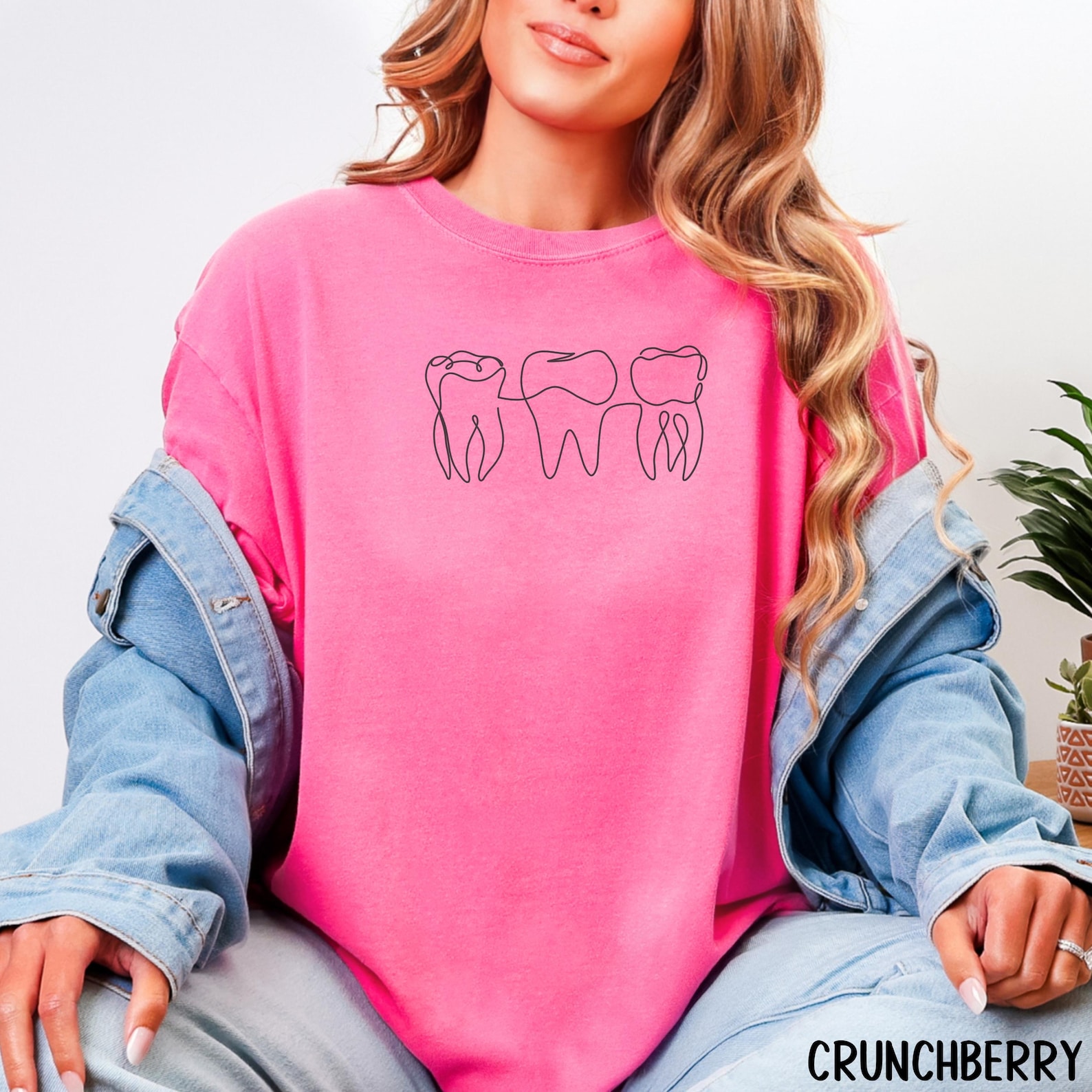Comfort Colors Dental Shirt Minimalist Tooth Tshirt Dental Hygiene Gift ...