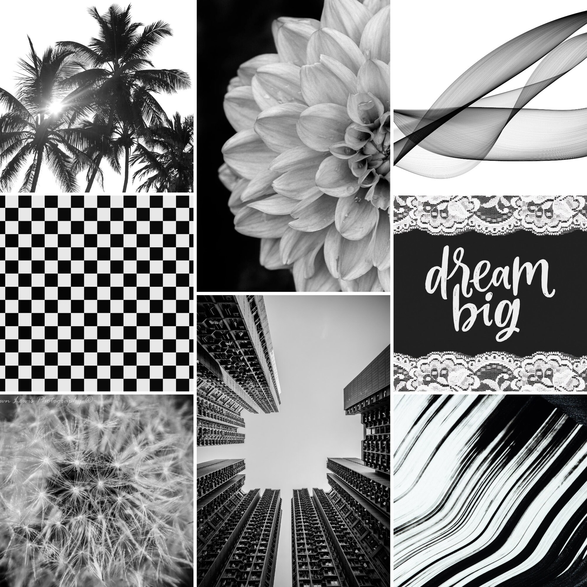 Black and White Collage Prints Aesthetic Black and White Collage Kit ...