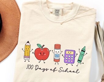 100 Days Of School Teacher Shirt One Hundredth Day Of School Celebration TShirt Comfort Colors 100 Day Party Tee 100th Day Teacher Gifts