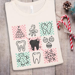 Dental Christmas Shirt Christmas Tooth Shirt Christmas Dental Hygienist TShirt Xmas Dental Assistant T Shirt Holiday Dental Squad T-Shirt