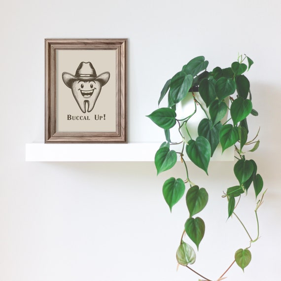 Funny Tooth Poster Dental Office Decor Buccal Up Tooth Wall Art Funny Dental Poster Funny Dental Hygiene Gifts Dental Wall Art Dentist Decor
