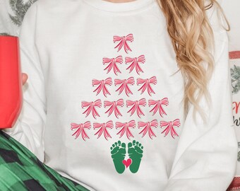 Christmas NICU Nurse Sweatshirt Christmas Mother Baby Nurse Shirt Christmas Pregnancy Announcement PEDS Nurse Neonatal Intensive Care Unit