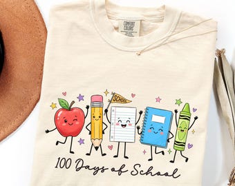 100 Days Of School Teacher Shirt One Hundredth Day Of School Celebration TShirt Comfort Colors 100 Day Party Tee 100th Day Teacher Gifts