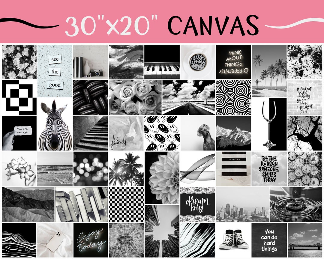 Black and White Collage Prints Aesthetic Black and White - Etsy