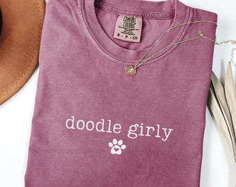 Comfort Colors Doodle Girly Shirt Doodle Shirt Doodle Mom Gift For Golden Doodle Lover Goldendoodle Dog Shirt Doodle Mama TShirt Dog Mom Tee