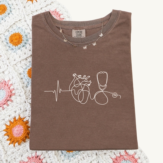 Comfort Colors Cardiology Shirt Cardiac Nurse Gift For Cardiologist TShirt Heart Anatomy CVICU Nurse Cardiovascular Sonographer Graduation