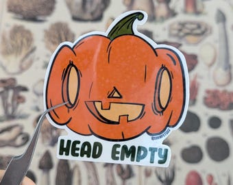 Head Empty Halloween Jack O Lantern Sticker