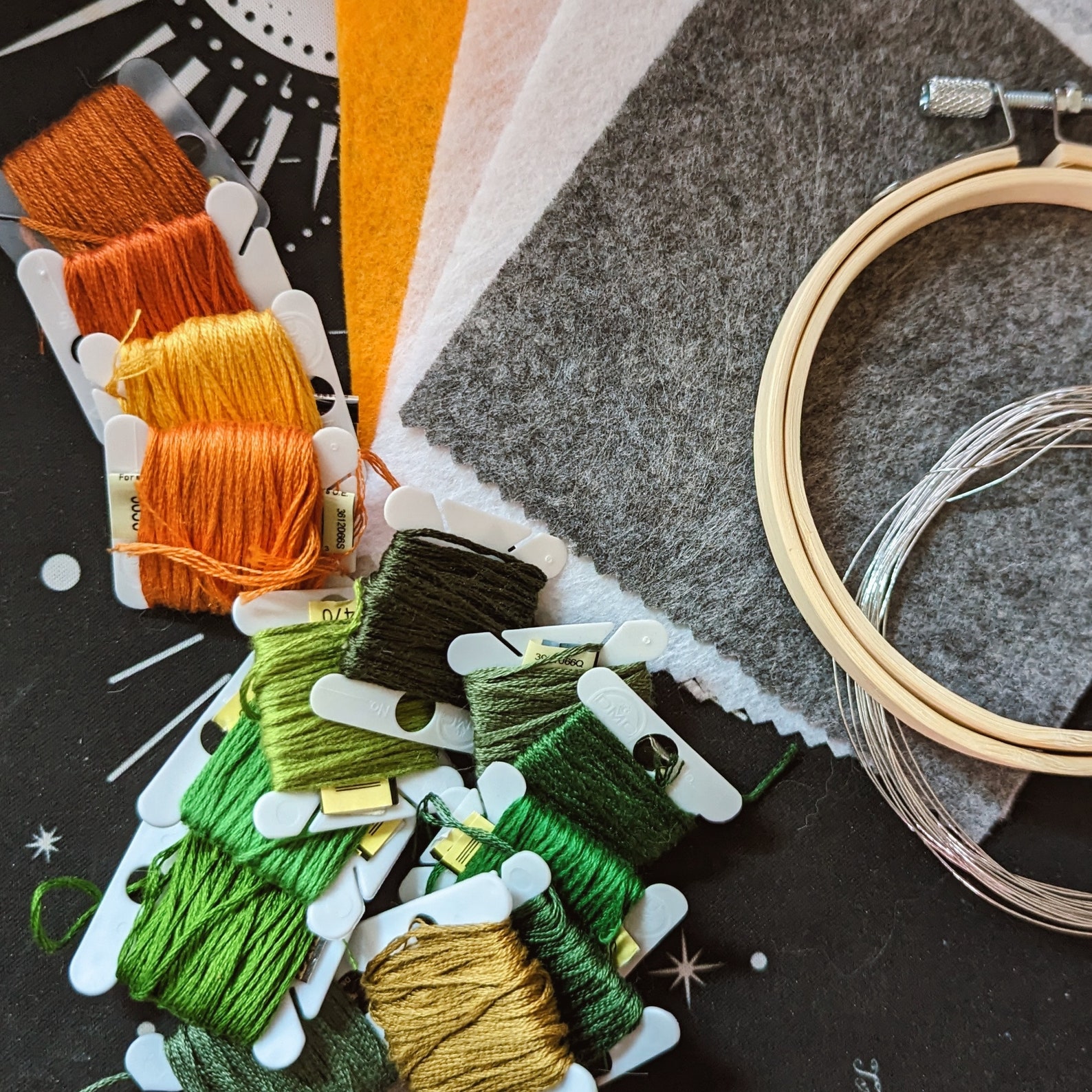 DIY Chicken of the Woods Mushroom Stumpwork Embroidery Kit Complete Kit