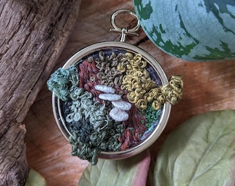 3" ** CUSTOM ** Mushroom/Moss Embroidery