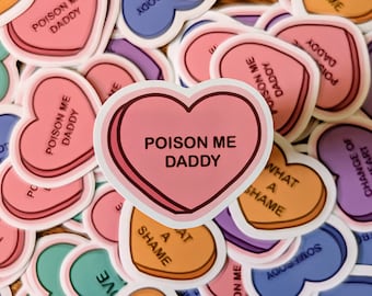 the 1975 candy heart stickers