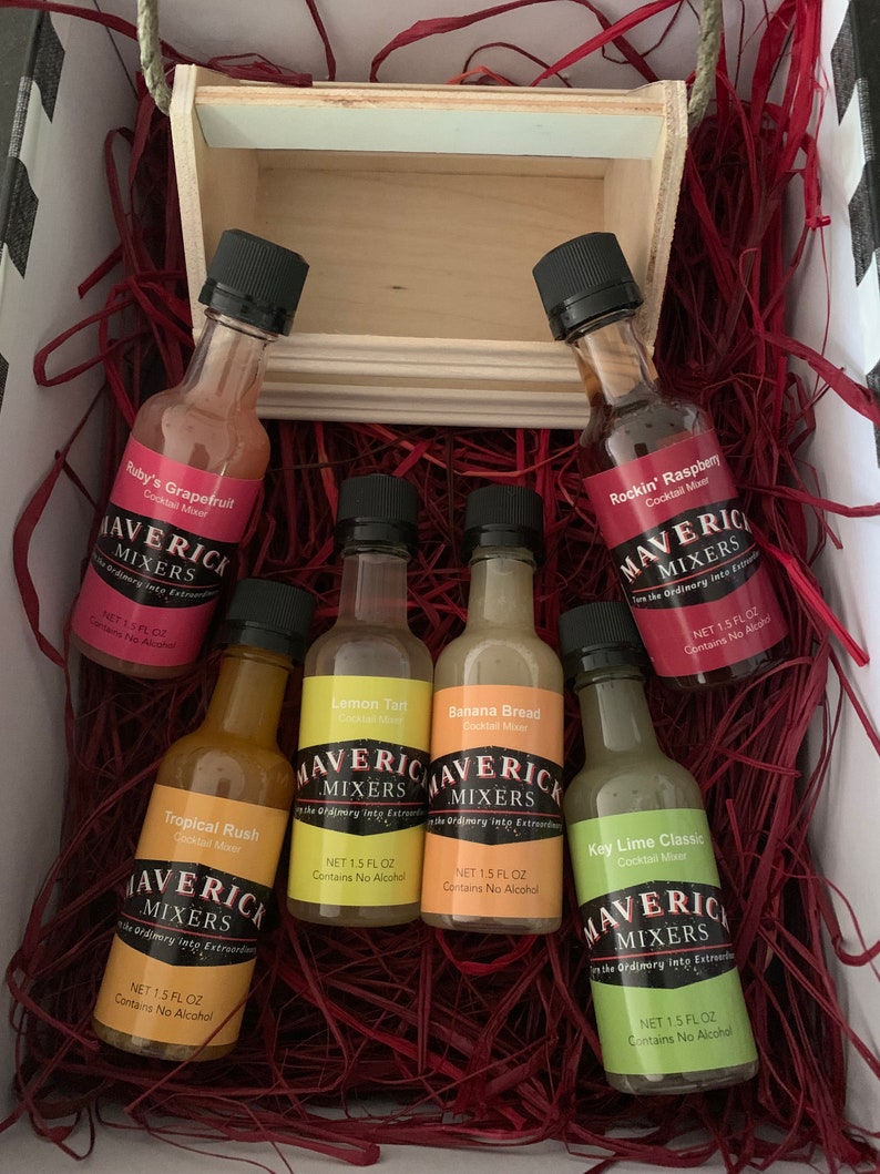 Cocktail Mixer Gift Box. Includes 6pack Cocktail Mixers Etsy