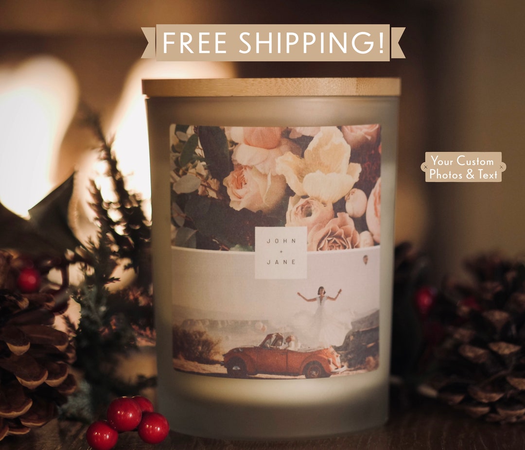 Personalized Photo Candles Handmade, Valentines Wedding Anniversary Gift Favor-custom Pic Text ...
