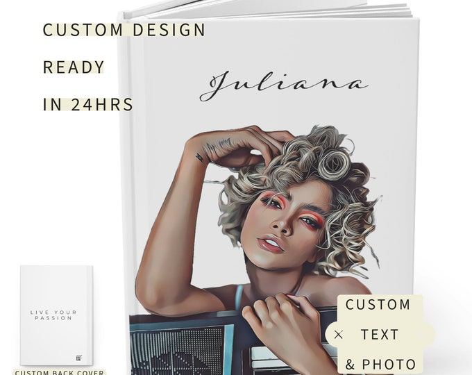 Custom Portrait Notebook Journal Hardcover Personalized Couple Painting ...