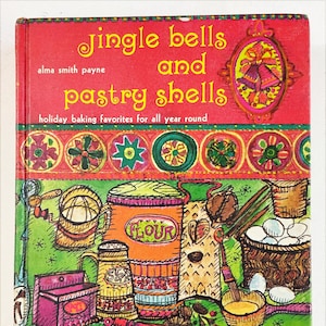 Jingle Bells y conchas de pastelería 1968 Libro de cocina vintage