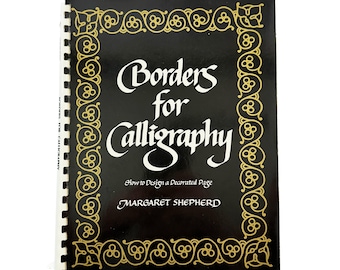 Randen voor kalligrafie door Margaret Shepherd vintage boek 1981