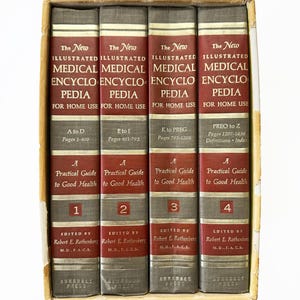 The New Illustrated Medical Encyclopedia For Home Use Vintage 4 Book Set