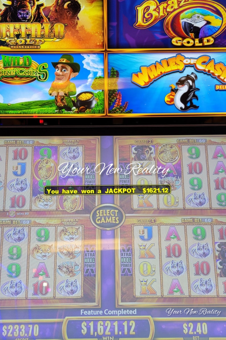 Hand pay jackpot on Buffalo 4-game Spinning Fortunes slot machine
