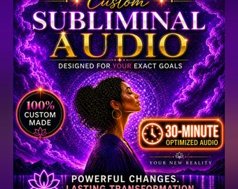 Custom Subliminal Audio (30 Min) | Personalized Affirmations for Deep Mindset Reprogramming, Money, Love, Confidence, Success & More