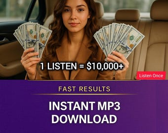 Manifest 10,000+ Cash Instantly | Wealth Affirmations Subliminal for Fast Money Manifestation | MP3 Download