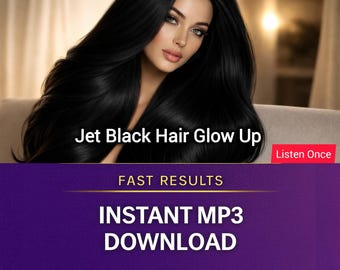 Jet Black Hair Transformation FAST | Thick, Strong, Healthy, Voluminous | Subliminal