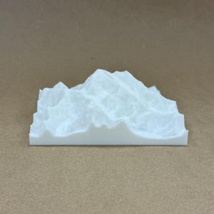 Anpassad 3D-utskriven topografisk karta över bergen – Personlig reliefkonst för toppar
