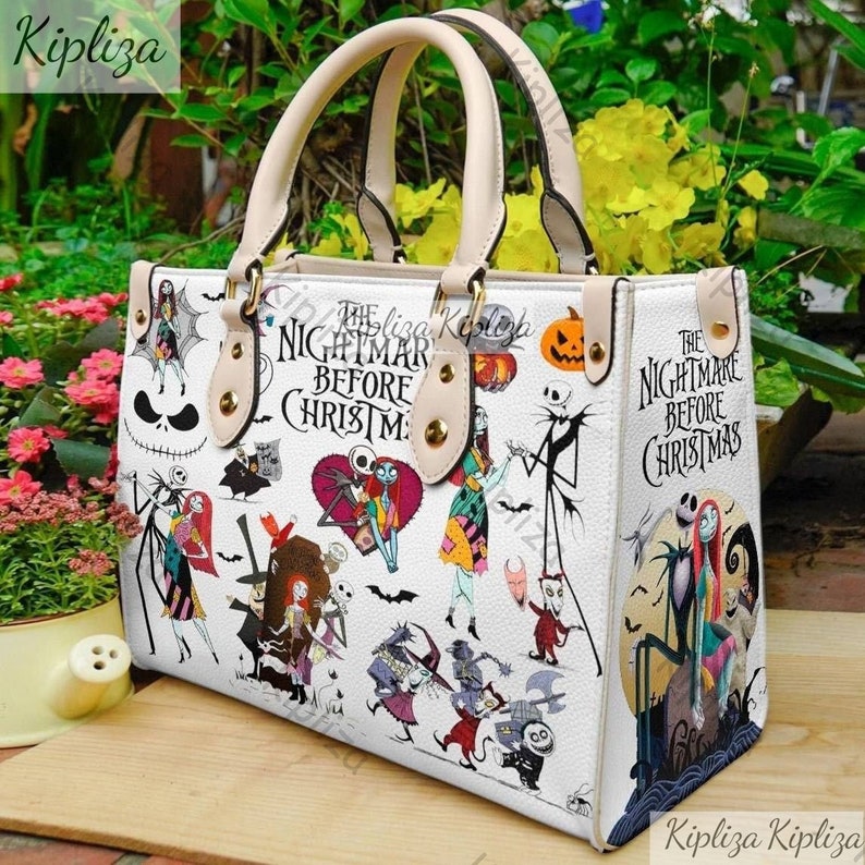 Jack Skellington Handbag, Jack Skellington Leather Bag, Halloween