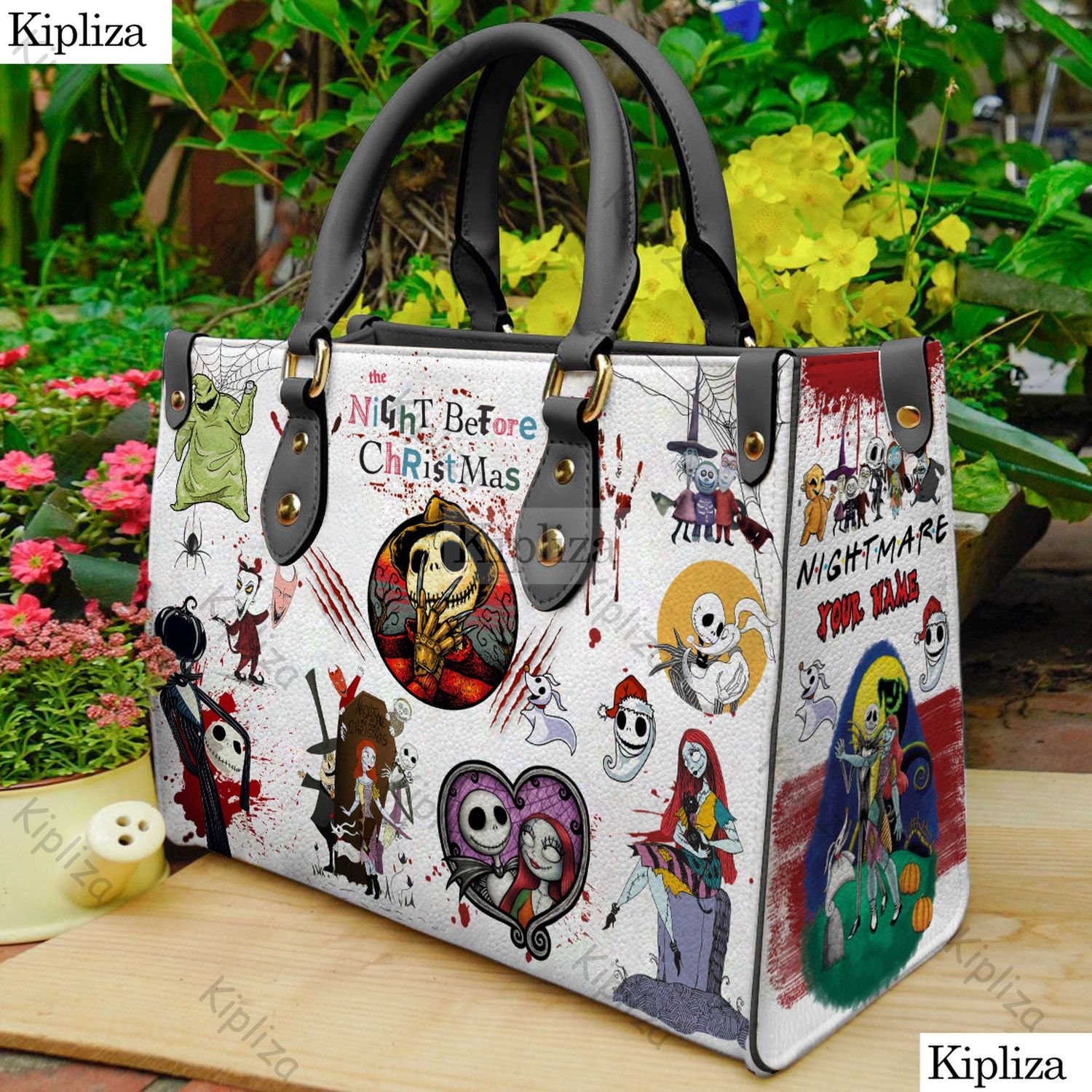 Jack Skellington Handbag, Jack Skellington Leather Bag, Halloween