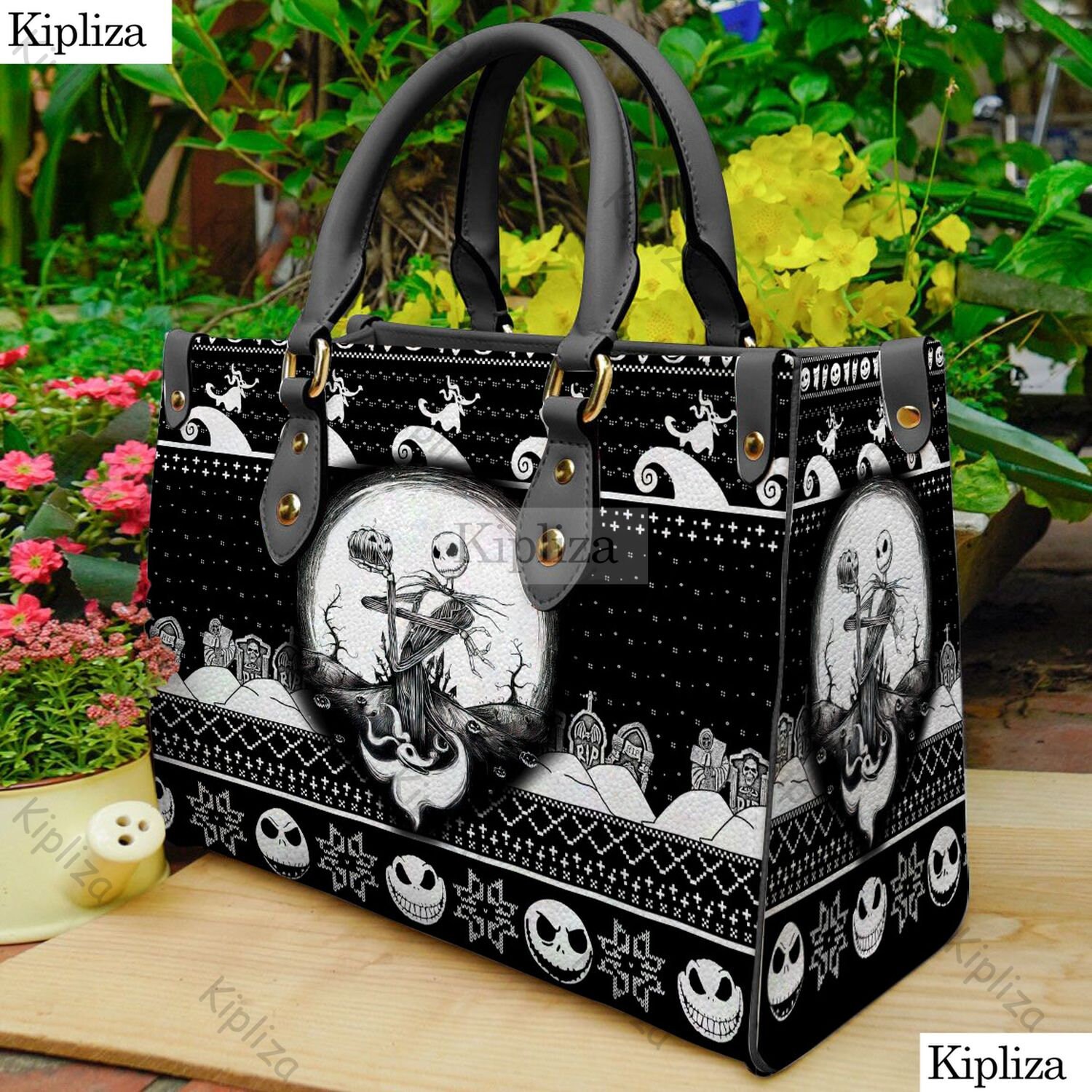 Jack Skellington Handbag, Jack Skellington Leather Bag, Halloween