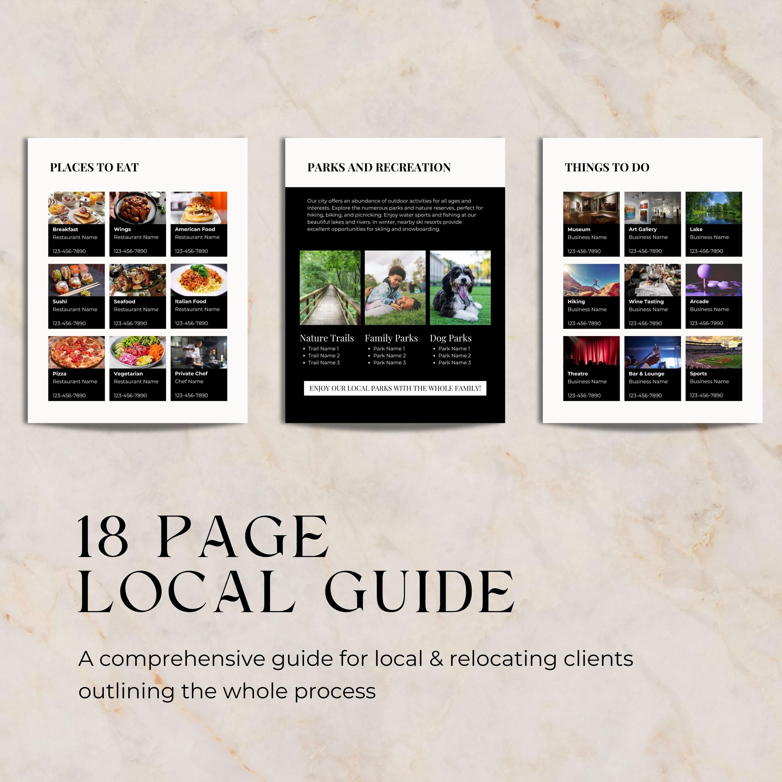 Local Town Guidebook Example Local City Guide, Real Estate Relocation Guide, New City Travel Guide ...