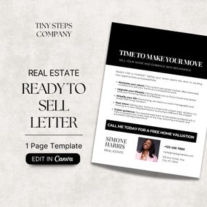 Carta de venta de bienes raíces, carta de vendedor de vivienda para agentes inmobiliarios, plantilla de marketing inmobiliario, carta de prospección y cultivo de bienes raíces