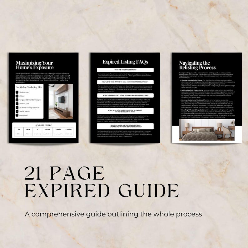 Expired Listing Packet.pdf Expired Real Estate Guide, Expired Packet, Expired Listing Letter, Home ...