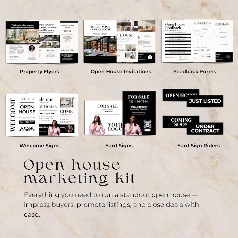 Paquete integral de bienes raíces de lujo, kit de marca para inmobiliarias, publicaciones en redes sociales para agentes inmobiliarios, plantillas de marketing inmobiliario, Canva imagen 5