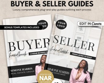 Luxury Real Estate Buyer and Seller Guide, Listing Presentation for Real Estate, Buyer and Seller Packet, Real Estate Marketing Templates