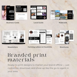 Paquete integral de bienes raíces de lujo, kit de marca para inmobiliarias, publicaciones en redes sociales para agentes inmobiliarios, plantillas de marketing inmobiliario, Canva imagen 6