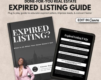 Expired Real Estate Guide, Expired Packet, Expired Listing Letter, Home Seller Guide, Realtor Guide, Real Estate Template, Realtor Marketing
