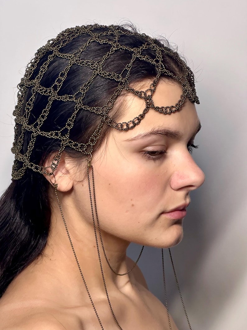 Medieval Chain Headwrap antique brass