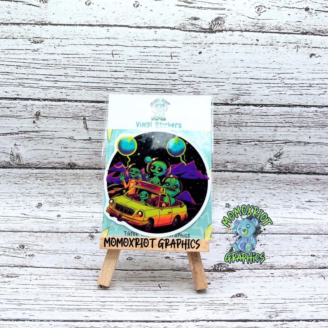 Alien Carpool Vinyl Sticker: Sci-fi UFO Decal - Etsy