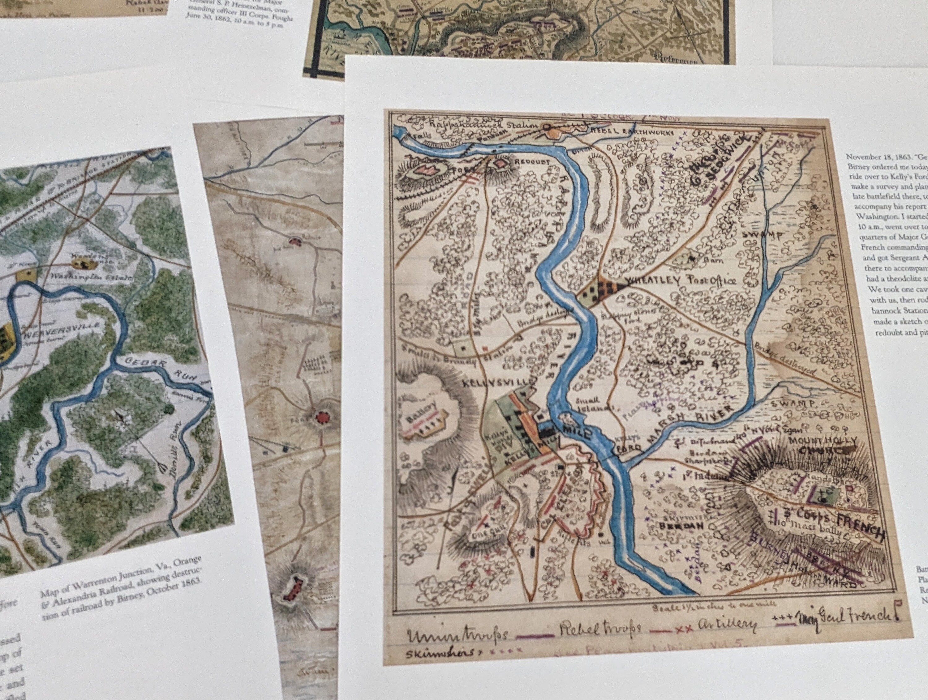 30 Piece Civil War Map Pages, Battle Routes, History Journaling ...