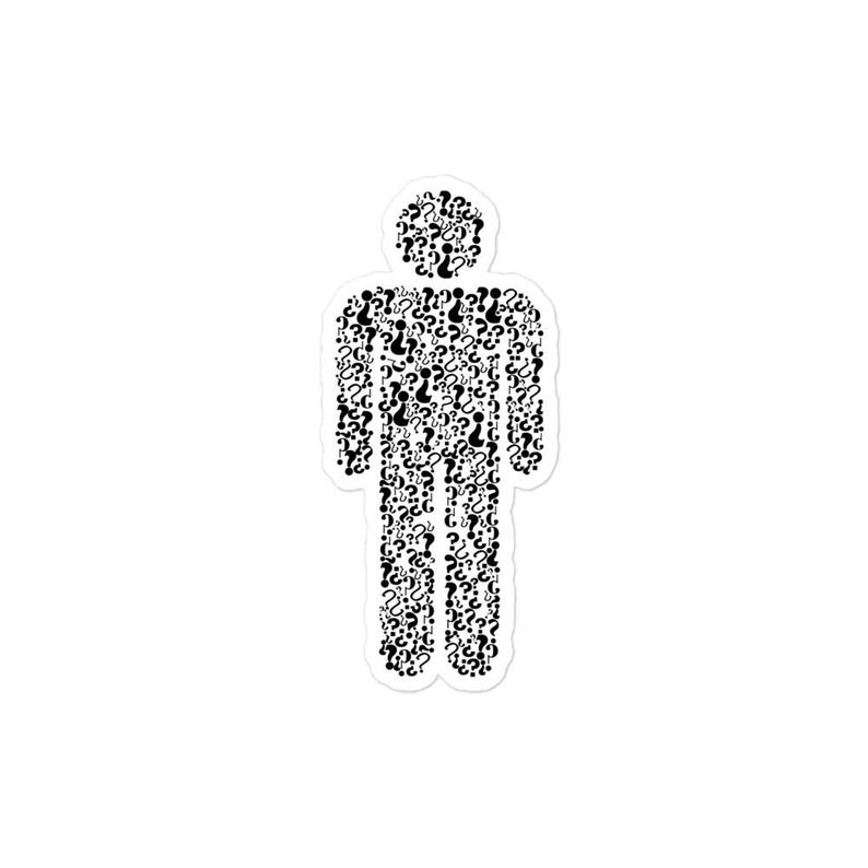 Question Mark Man Sticker - Etsy