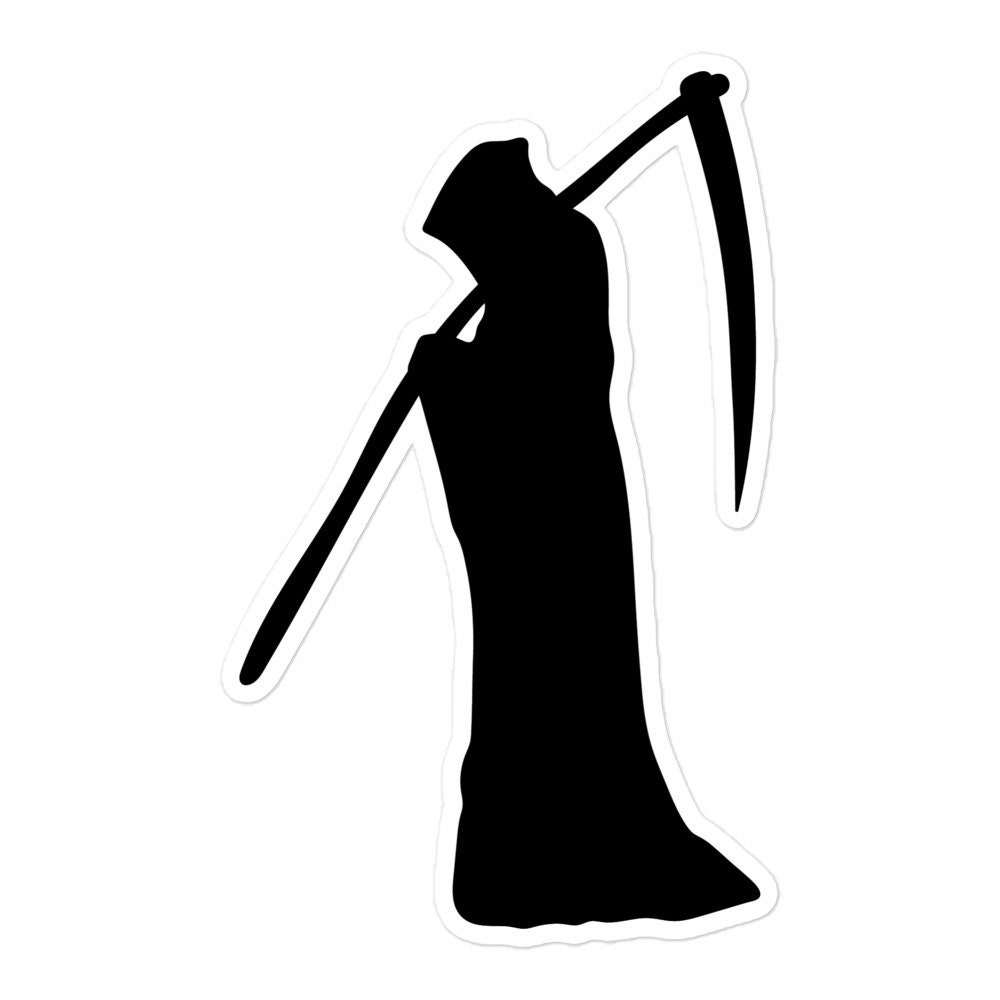 Grim Reaper Silhouette Sticker - Etsy