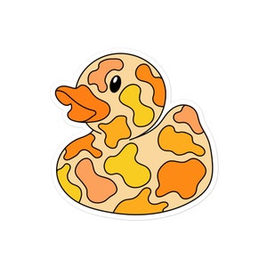 Cow Print Rubber Ducky Sticker