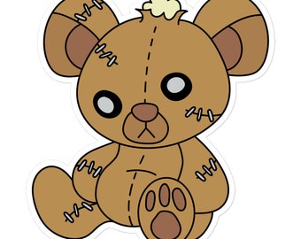Broken Teddy Bear Sticker - Etsy