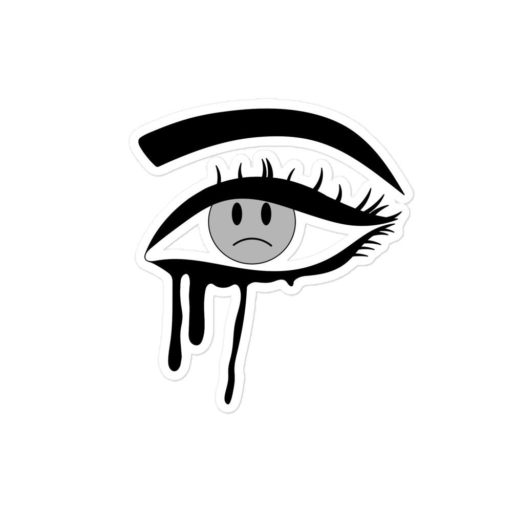 Smiley Face X Eyes Decal - Etsy