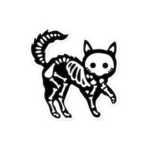 Skeleton Cat Sticker