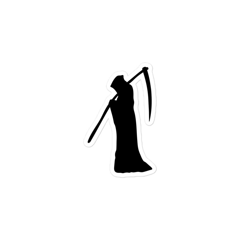 Grim Reaper Silhouette Sticker - Etsy