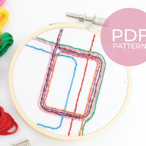 Chicago "L" Loop Digital Embroidery Pattern
