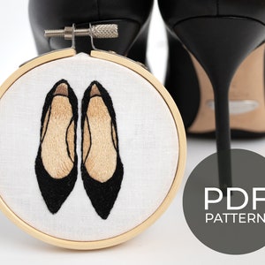 Pair of Heels Digital Embroidery Pattern