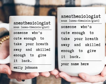 Anesthesiologist Definition Mug - Personalized Graduation Gift