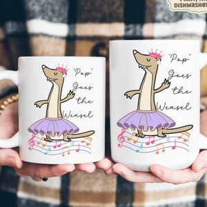 Funny Weasel Coffee Mugs Gifts for Weasel Lover Multiple Options Plush Pelt SVG Mugs Screeching Weasel Moms Weasel Dads Feisty Ferrets Lover